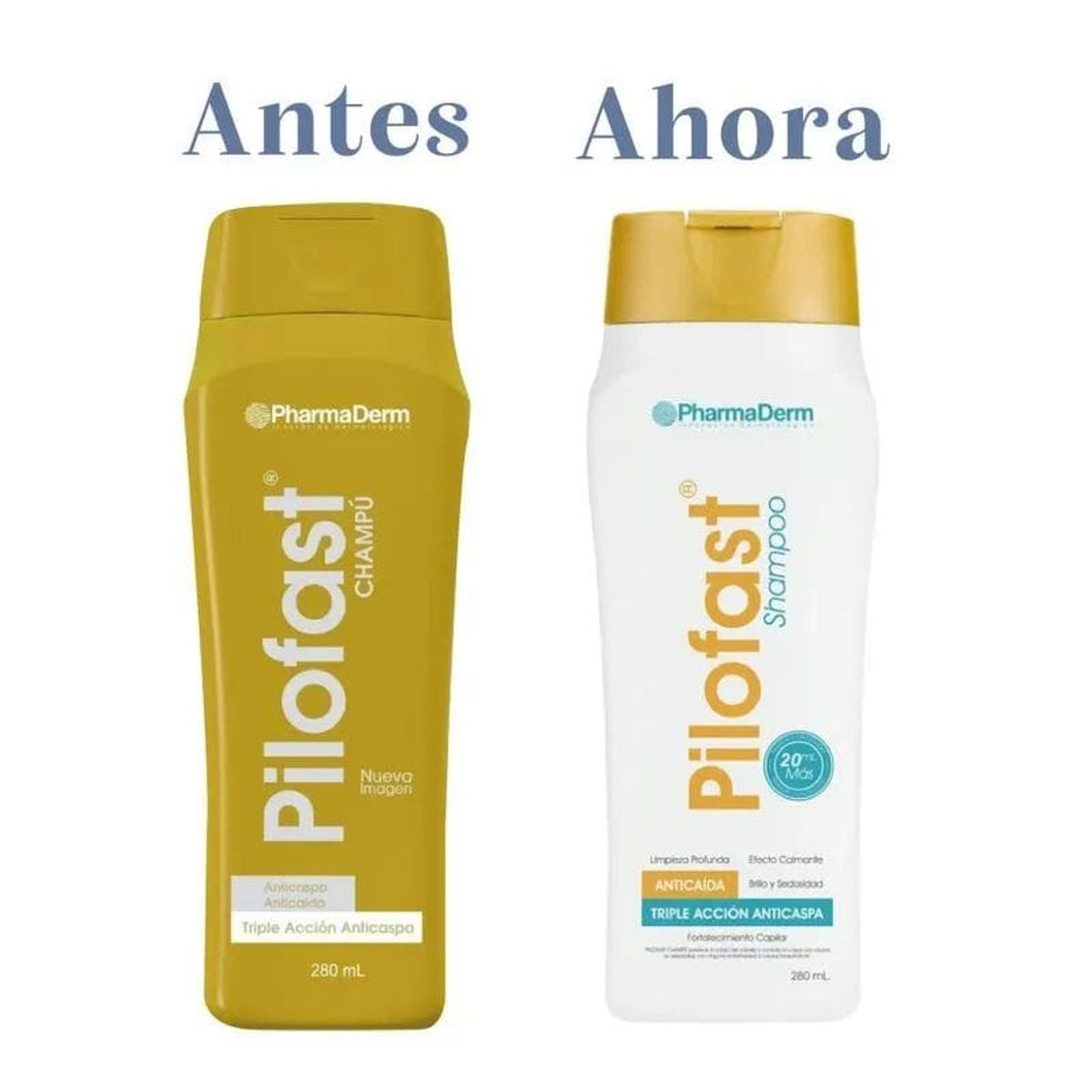 PHARMADERM - Pilofast Champú Anticaspa y Anticaída x 280ml Pharmaderm