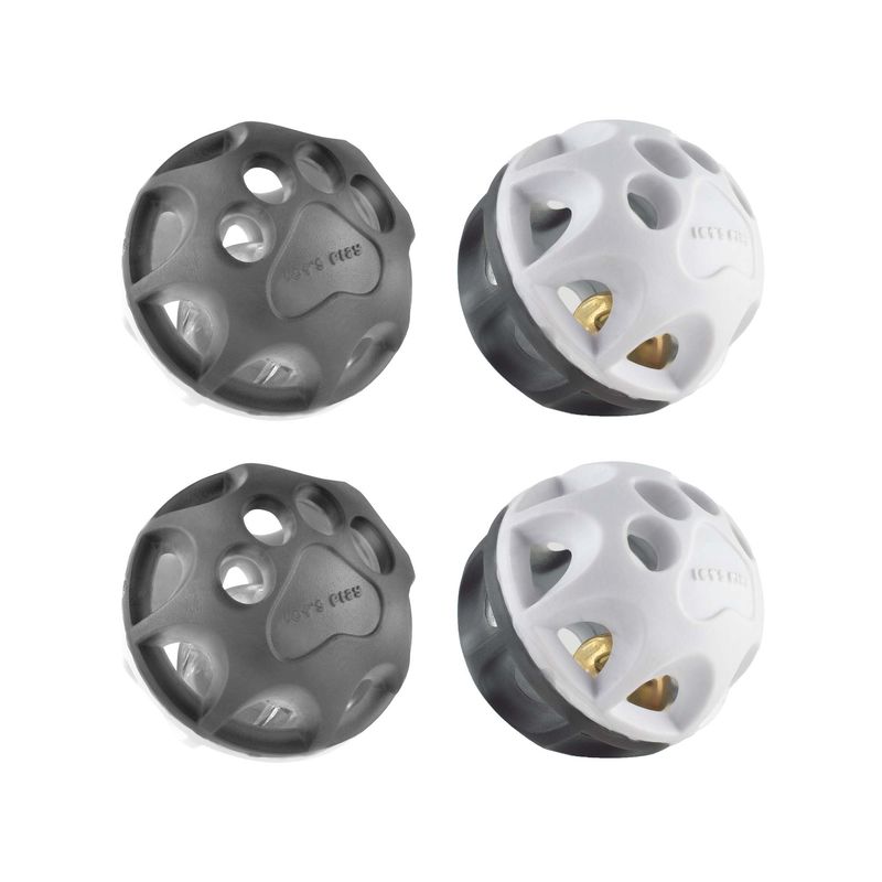 ENERGY PLUS - KIT X4 Pelotas para gatos con cascabel Juguete suave