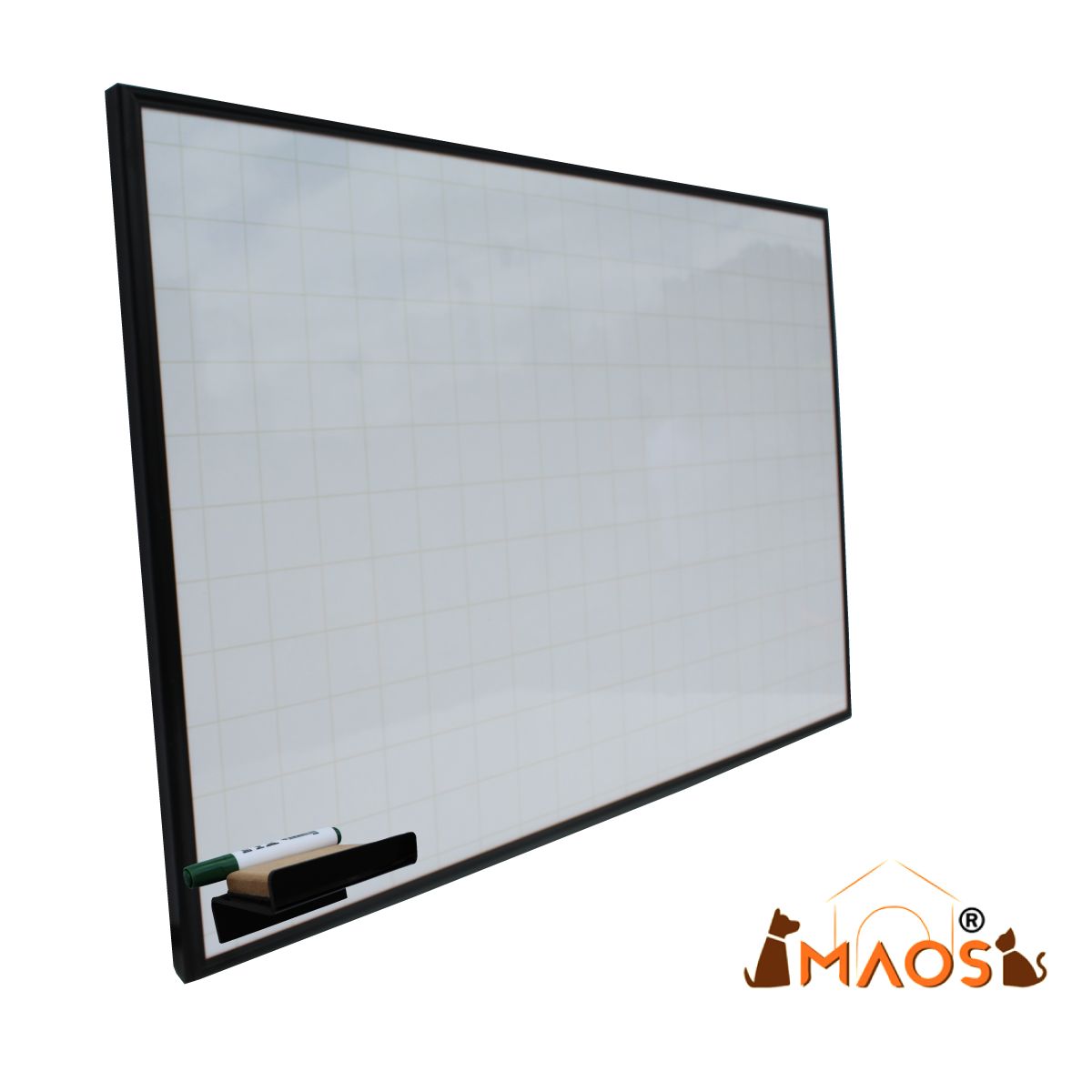 MAOS - Tablero Acrílico Borrable Cuadriculadoborrador 60cmx40cm