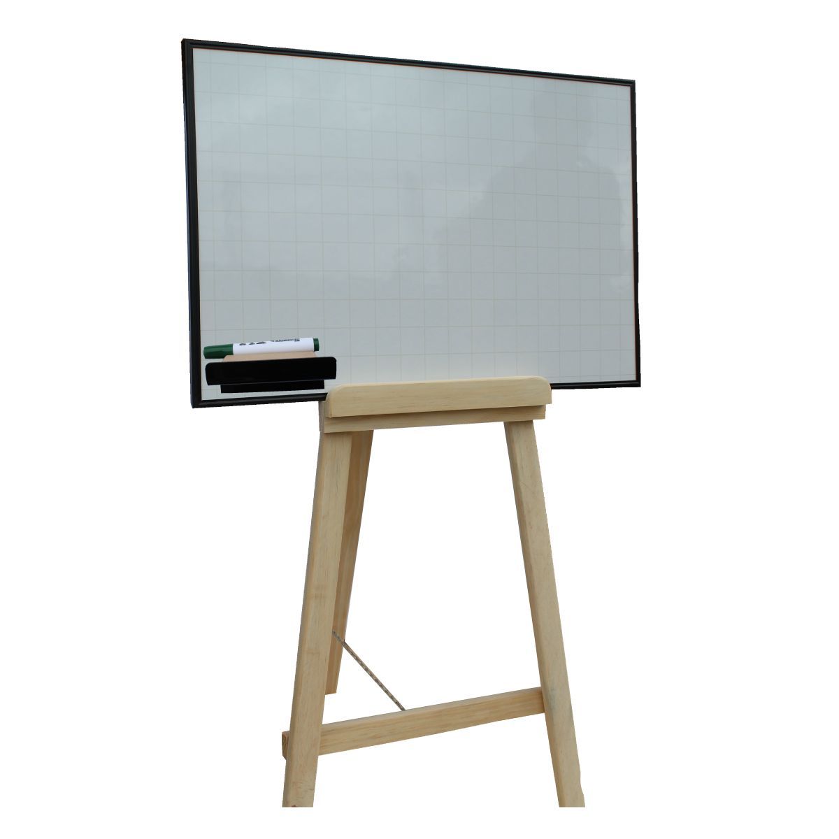 MAOS - Tablero Acrílico Borrable Cuadriculado Con Tripodeborrador 80cmx60cm