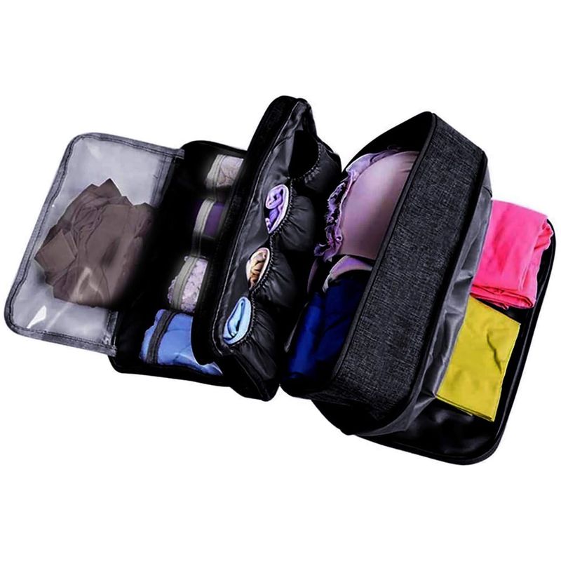ONE PIXEL - Organizador De Ropa Interior Maleta Divisiones Negra