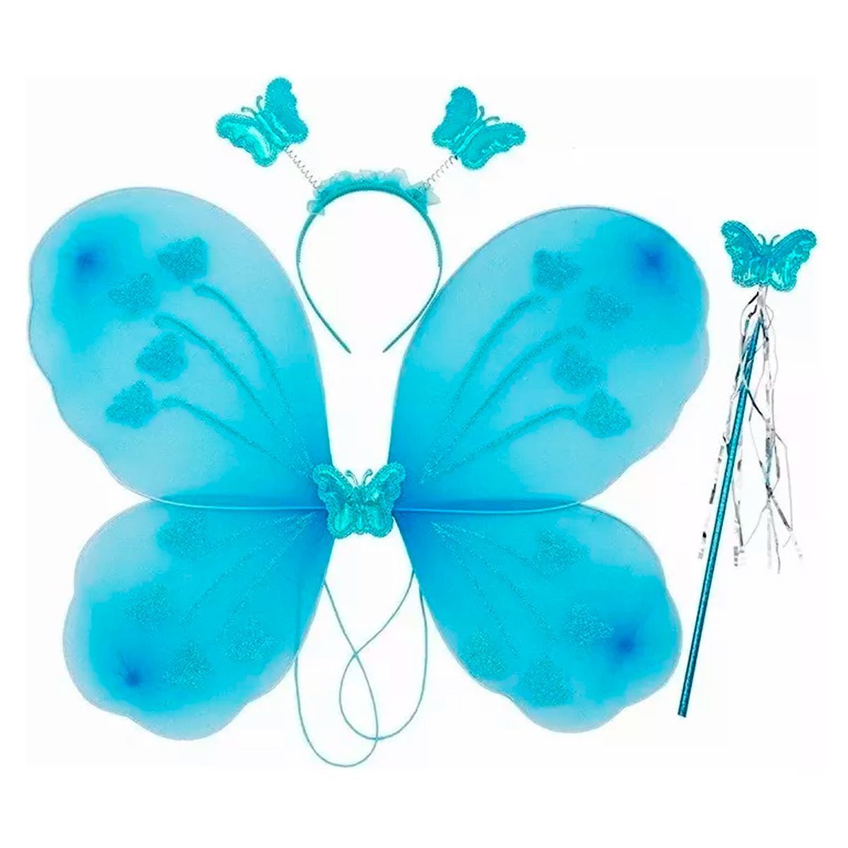 GENERICO - Alas Mariposa Escarchada Ángel Hada Disfraz Niña Halloween