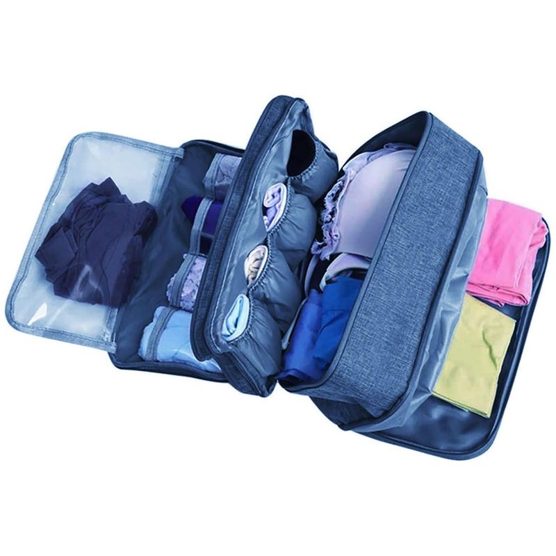 ONE PIXEL - Organizador De Ropa Interior Maleta Divisiones Azul