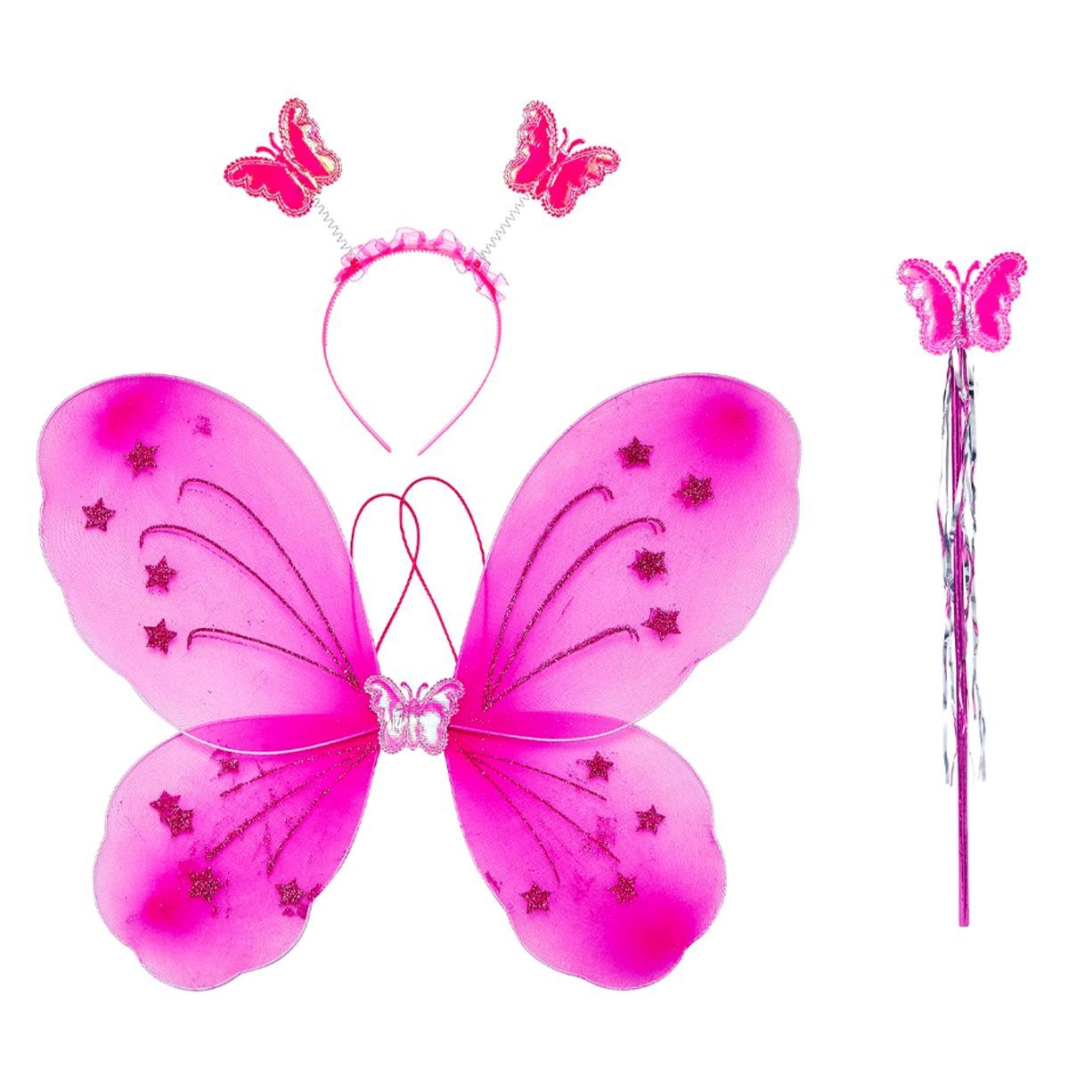 GENERICO - Alas Mariposa Escarchada Ángel Hada Disfraz Niña Halloween