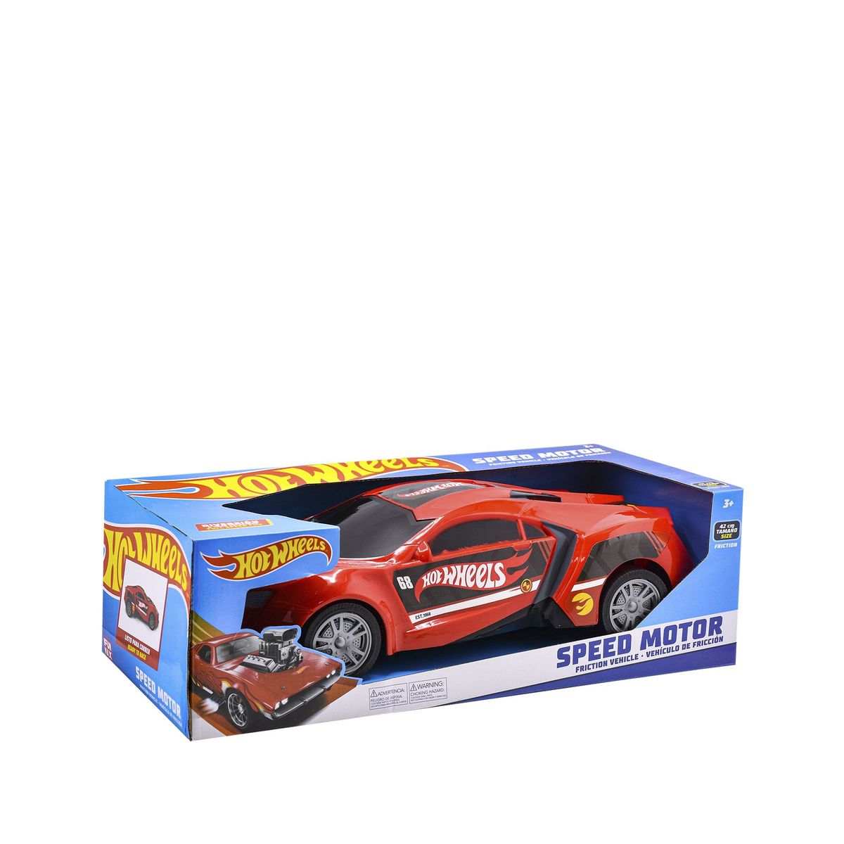 HOT WHEELS - Hot Wheels Carro Fricción Speed Motor Rojo 42 Cm