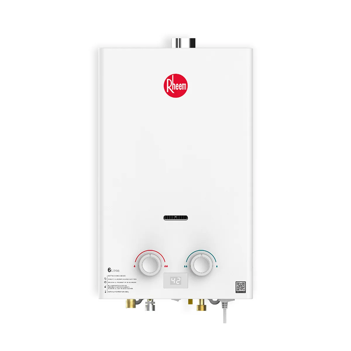 RHEEM - Calentador De Agua 6lt Gas Propano Tiro Forzado Rheem