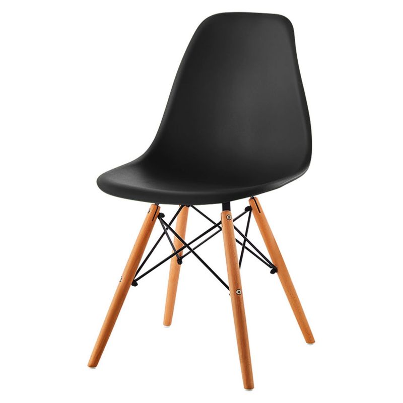 AKIVOY - Silla Eames Tradicional en Polipropileno Negro