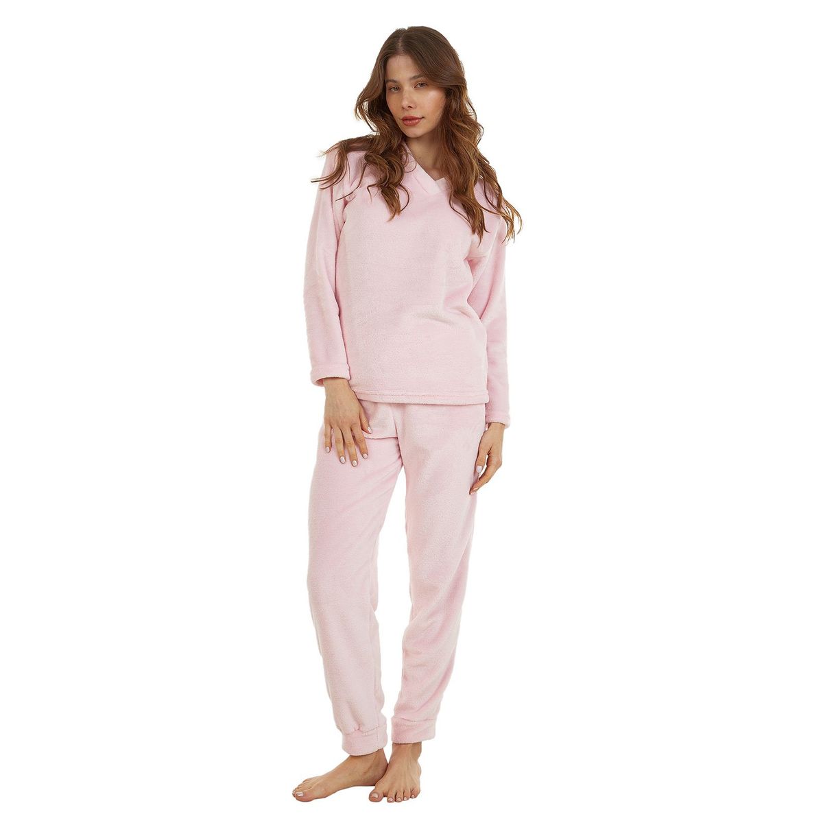 SANTANA - Pijama Mujer Térmica Rosado