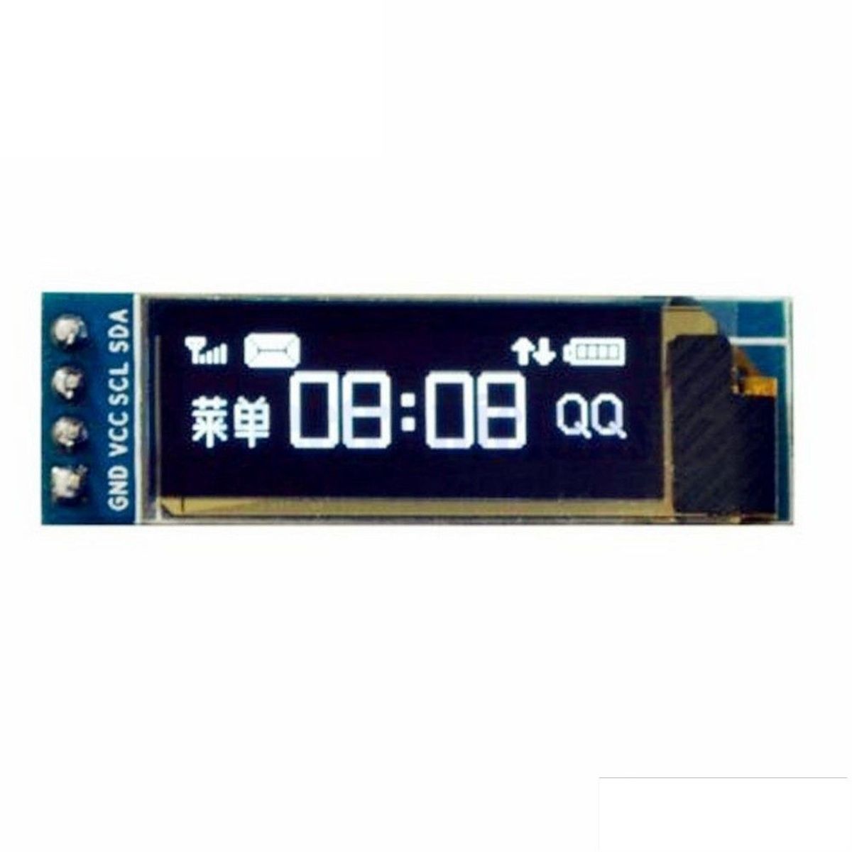 GENERICO - Pantalla Display Lcd Oled 0.91 Pulgadas 12832 128x32 I2C Blanco