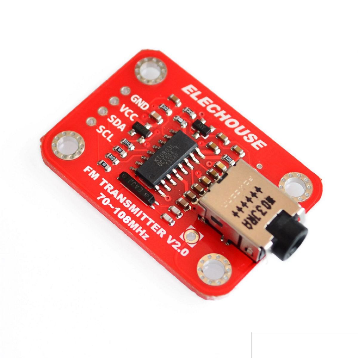 GENERICO - Transmisor Inalambrico KT0803L V2.0 Audio Voz Radio FM 70-108Mhz