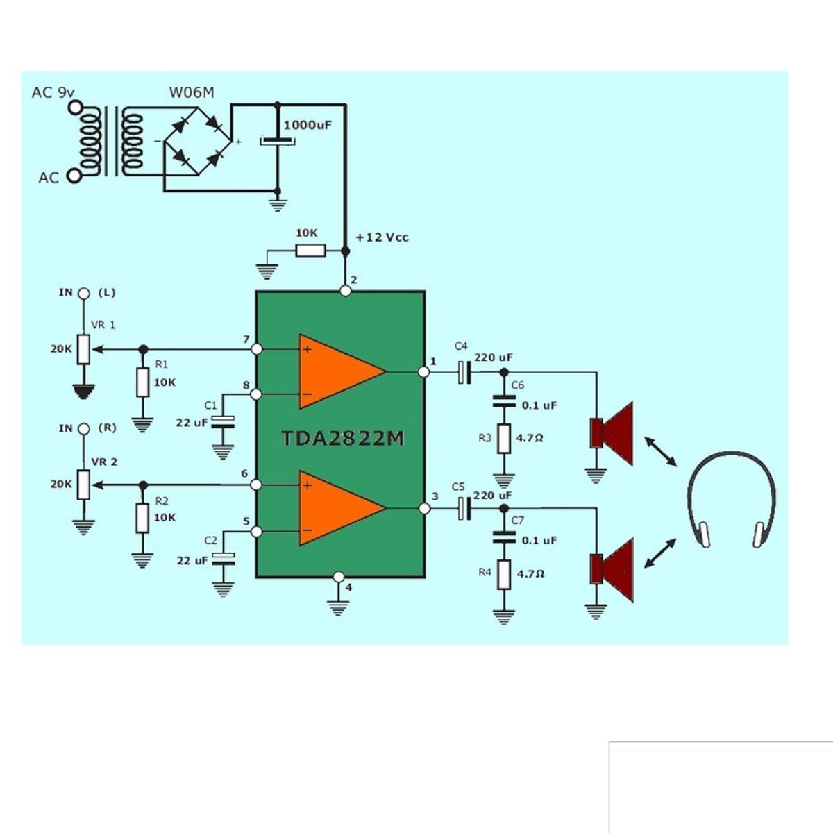 GENERICO - Amplificador Audio Stereo TDA2822m TDA2822 Dip8 1 Watt 1W