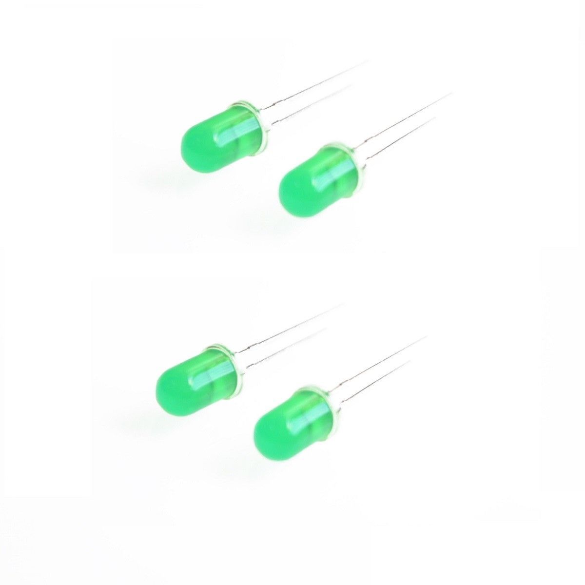 GENERICO - Kit Leds Difuso Verde 5mm Diodo Emisor Luz x 20 Unidades