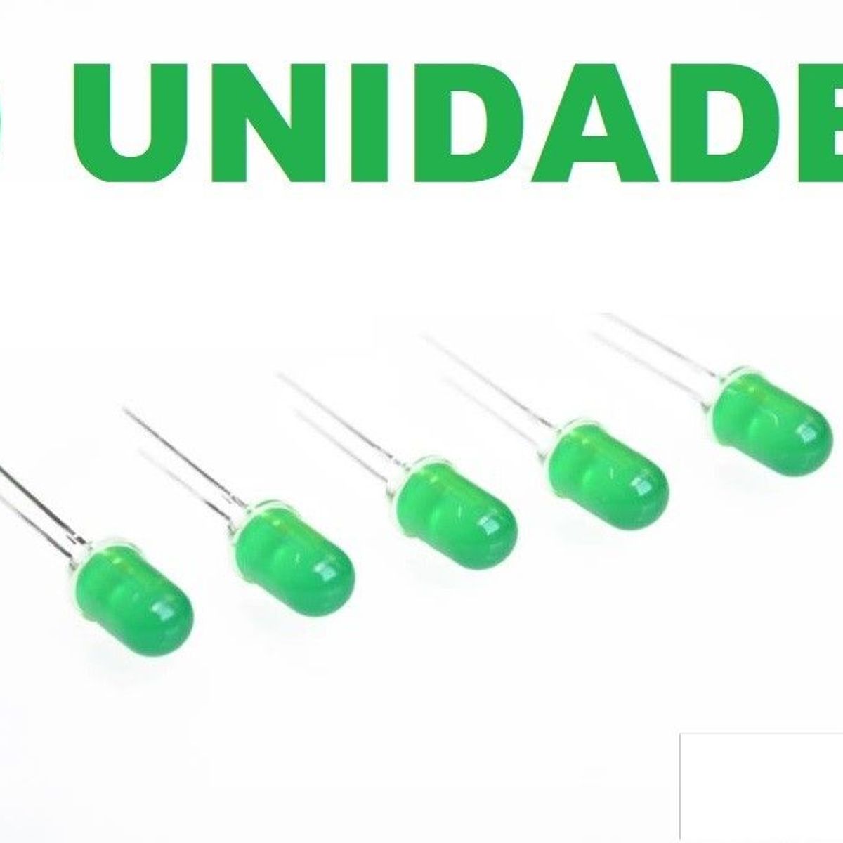 GENERICO - Kit Leds Difuso Verde 5mm Diodo Emisor Luz x 20 Unidades