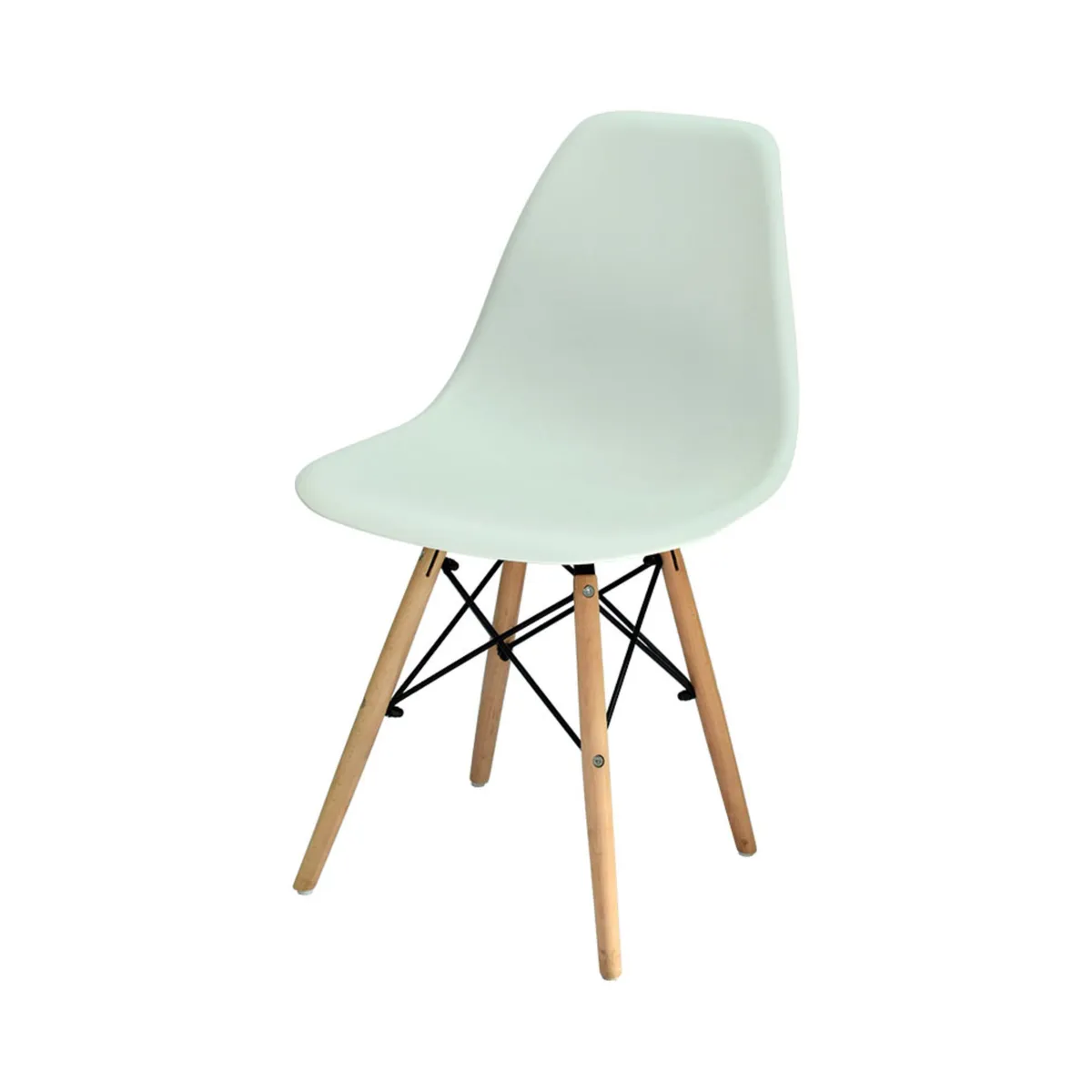 AKIVOY - Silla Eames Tradicional en Polipropileno Blanca-