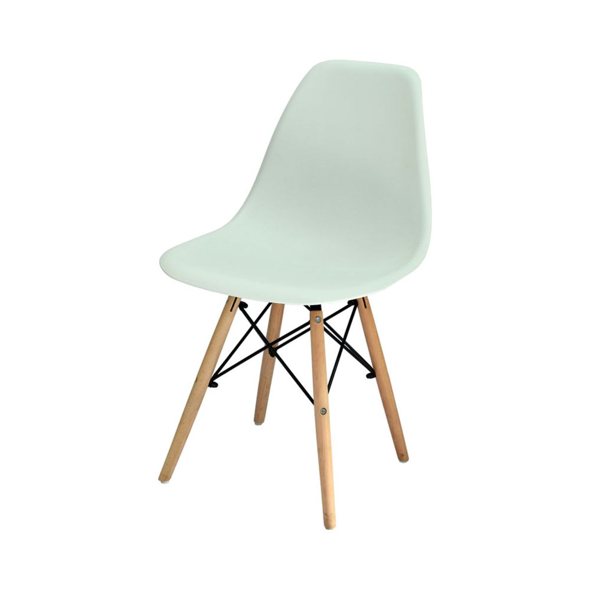 AKIVOY - Silla Eames Tradicional en Polipropileno Blanca-