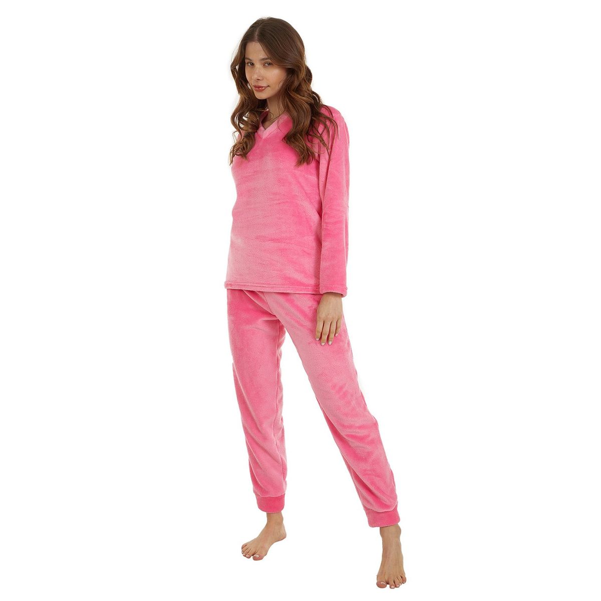 SANTANA - Pijama Mujer Térmica Fucsia