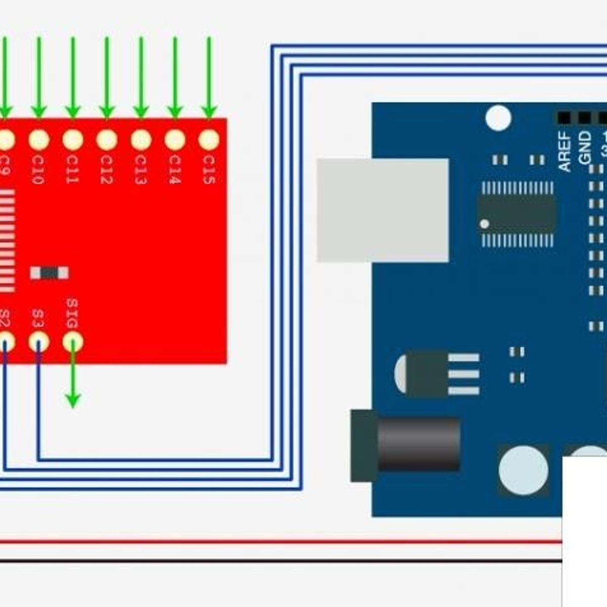 GENERICO - Modulo Multiplexor CD74HC4067 Expansor Pines Analogo 16 Canales