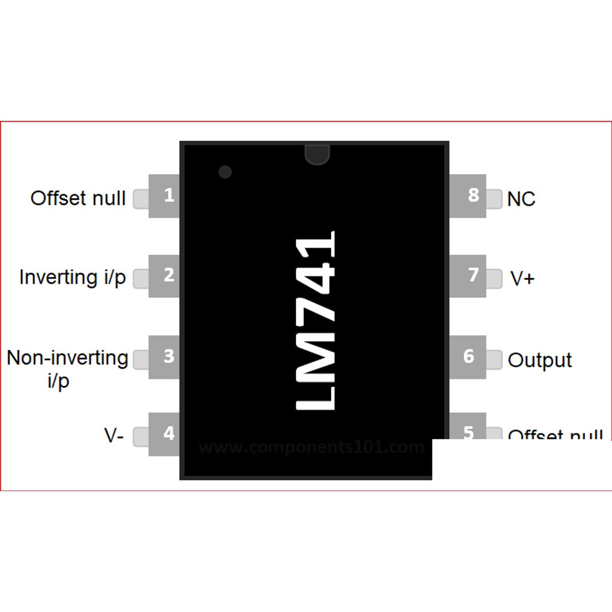 GENERICO - Amplificador Operacional LM741 UA741cn Ua741cp Ua741 Dip8