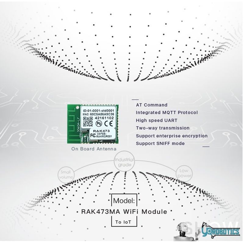 GENERICO - Modulo Wifi RAK473 IOT Uart 450 Metros Alto Rendimiento