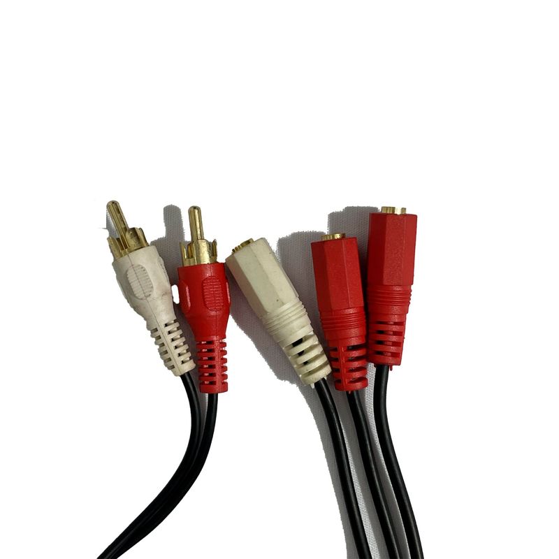GENERICO - Cable Auxiliar 2 Rca Macho A 3 Hembras