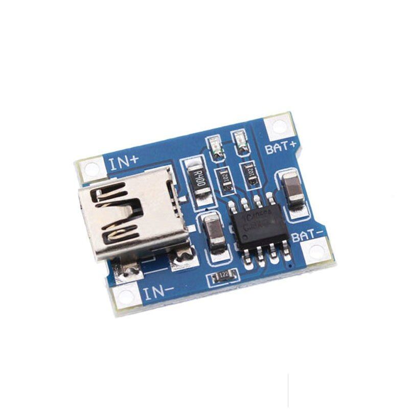 GENERICO - Cargador Bateria Lipo TP4056 1A 1 Amperio Mini Usb 5V Li-ion