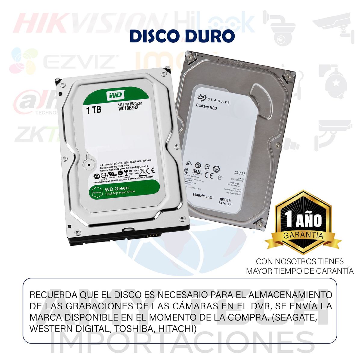 DAHUA - KIT CCTV DAHUA 5MP DVR 4CH + 4 CÁMARAS DE SEGURIDAD 5MP + DISCO 1TB