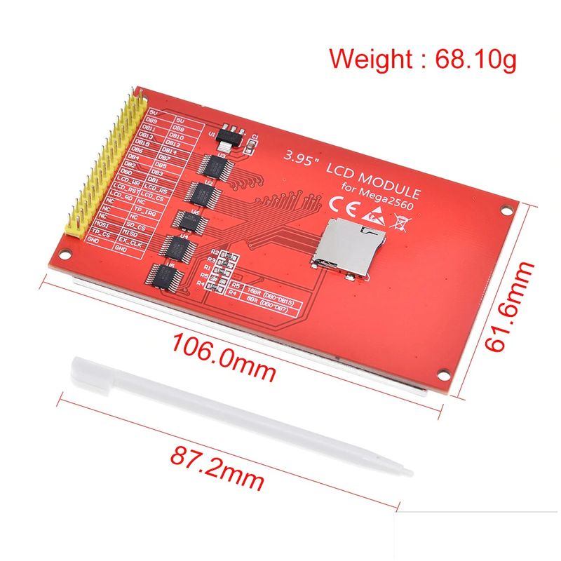 GENERICO - Pantalla Tactil Color Lcd TFT 3.95 Pulgadas 320x480 ST7796S