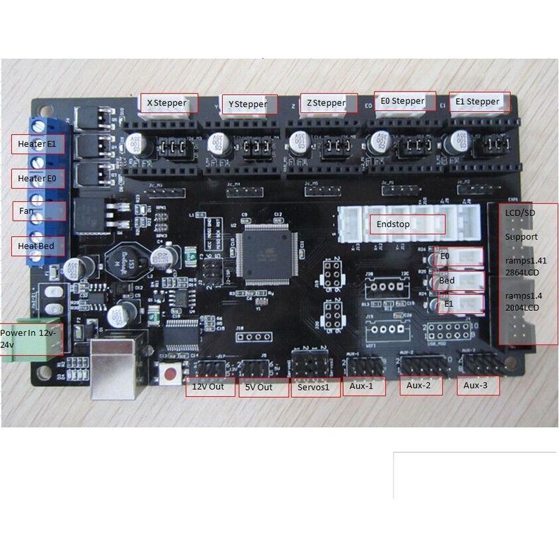GENERICO - Tarjeta Control Impresora 3d MKS Gen V1.1 Mega2560 Ramps