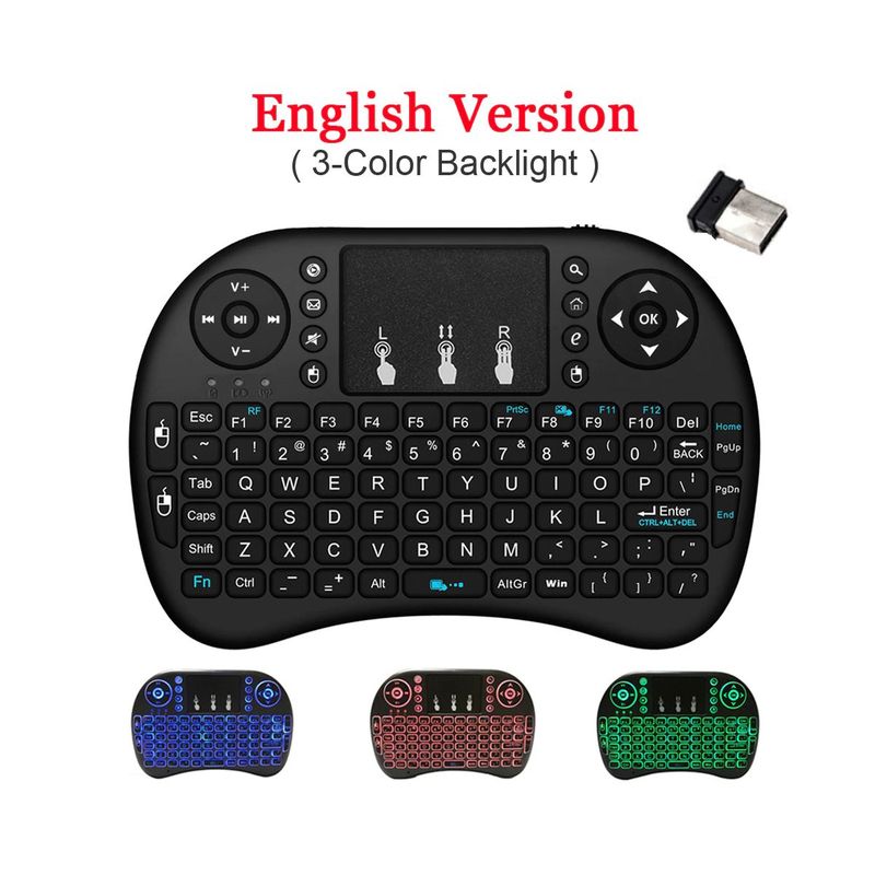 Mini Teclado Inalambrico Raspberry Pi 2.4Ghz Qwerty Touchpad GENERICO ...
