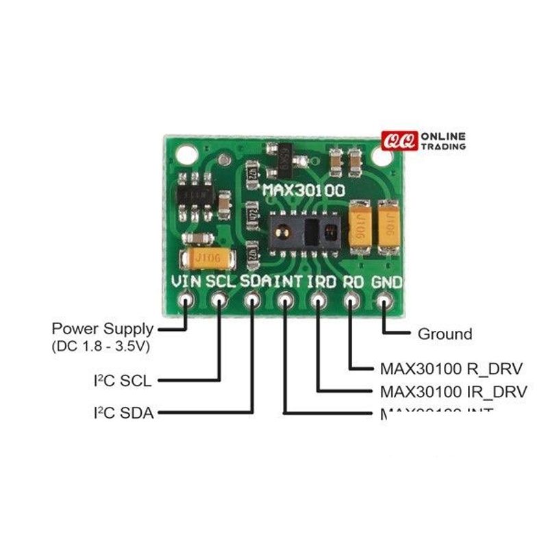 GENERICO - Sensor Pulso Cardiaco Max30102 Saturacion Oxigeno 3.3V
