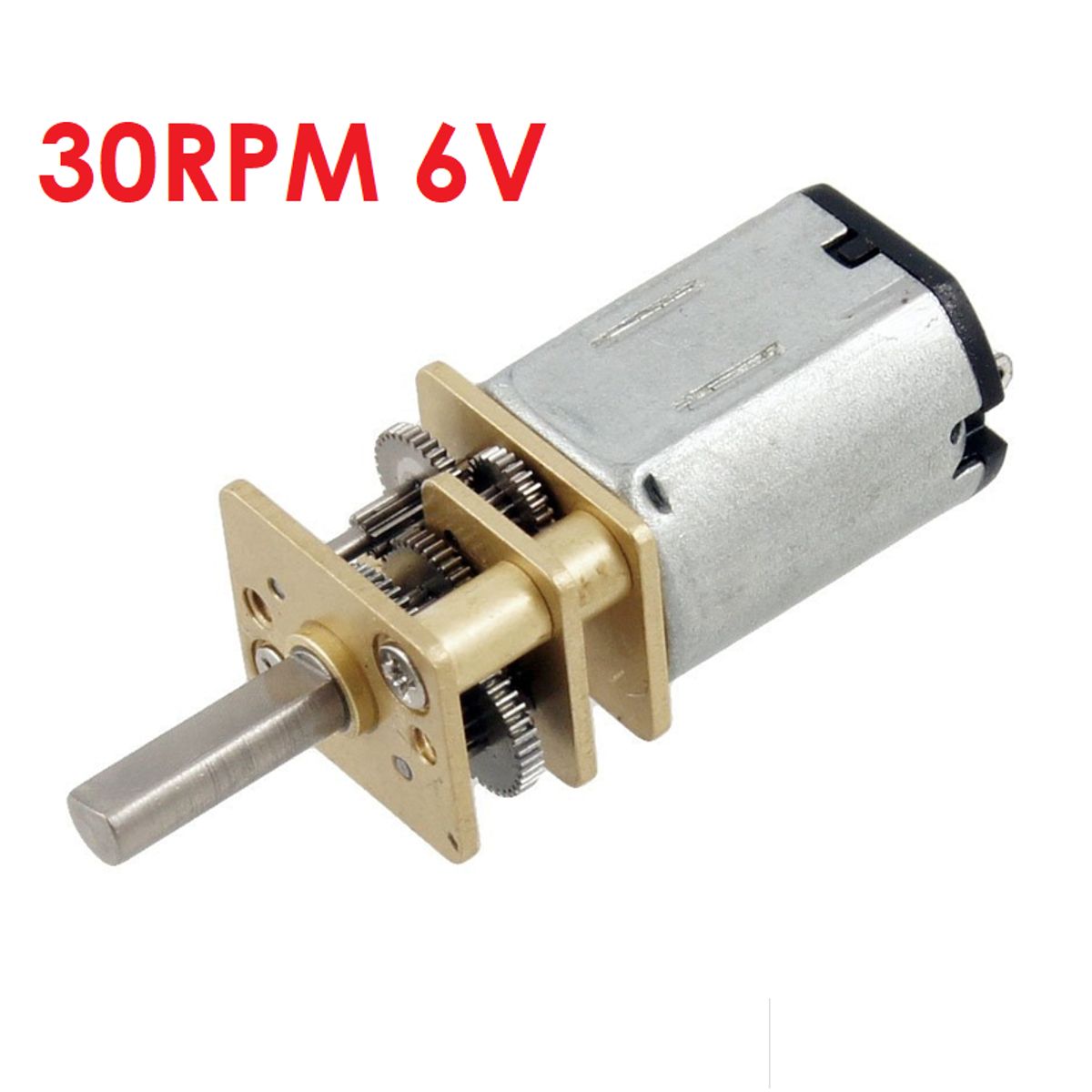 GENERICO - Motorreductor Mini Metalico 6V 30rpm N20 Eje 3mm