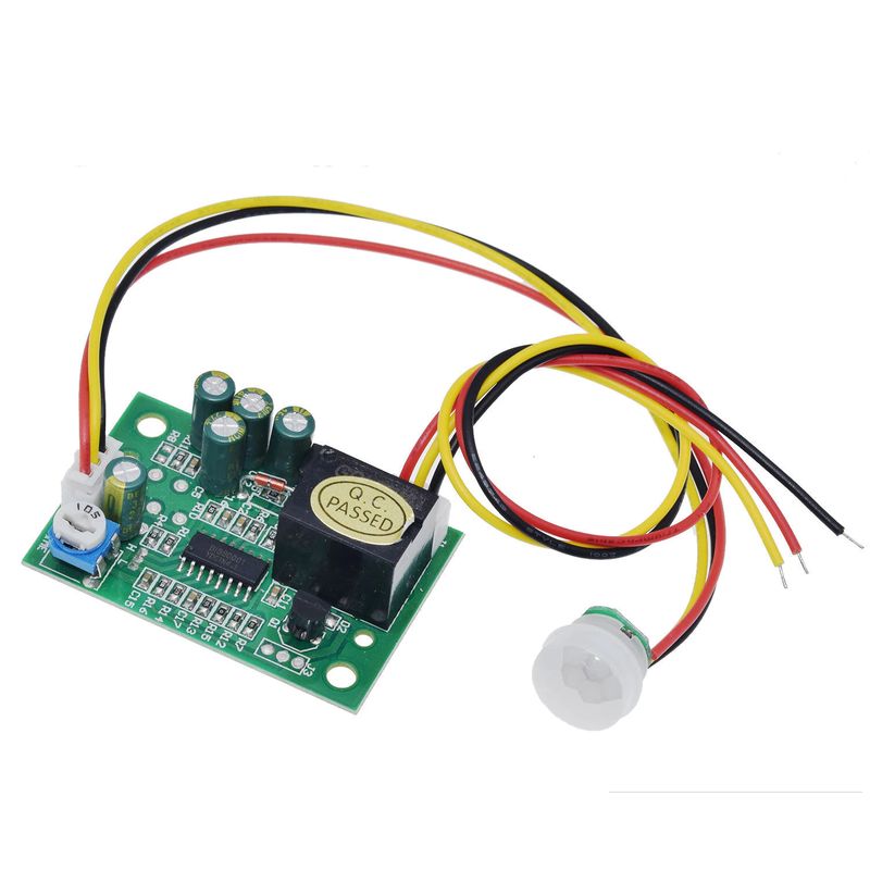 GENERICO - Sensor Movimiento Infrarrojo PIR Con Relevo TDL-758 12V 7mt 10-350s