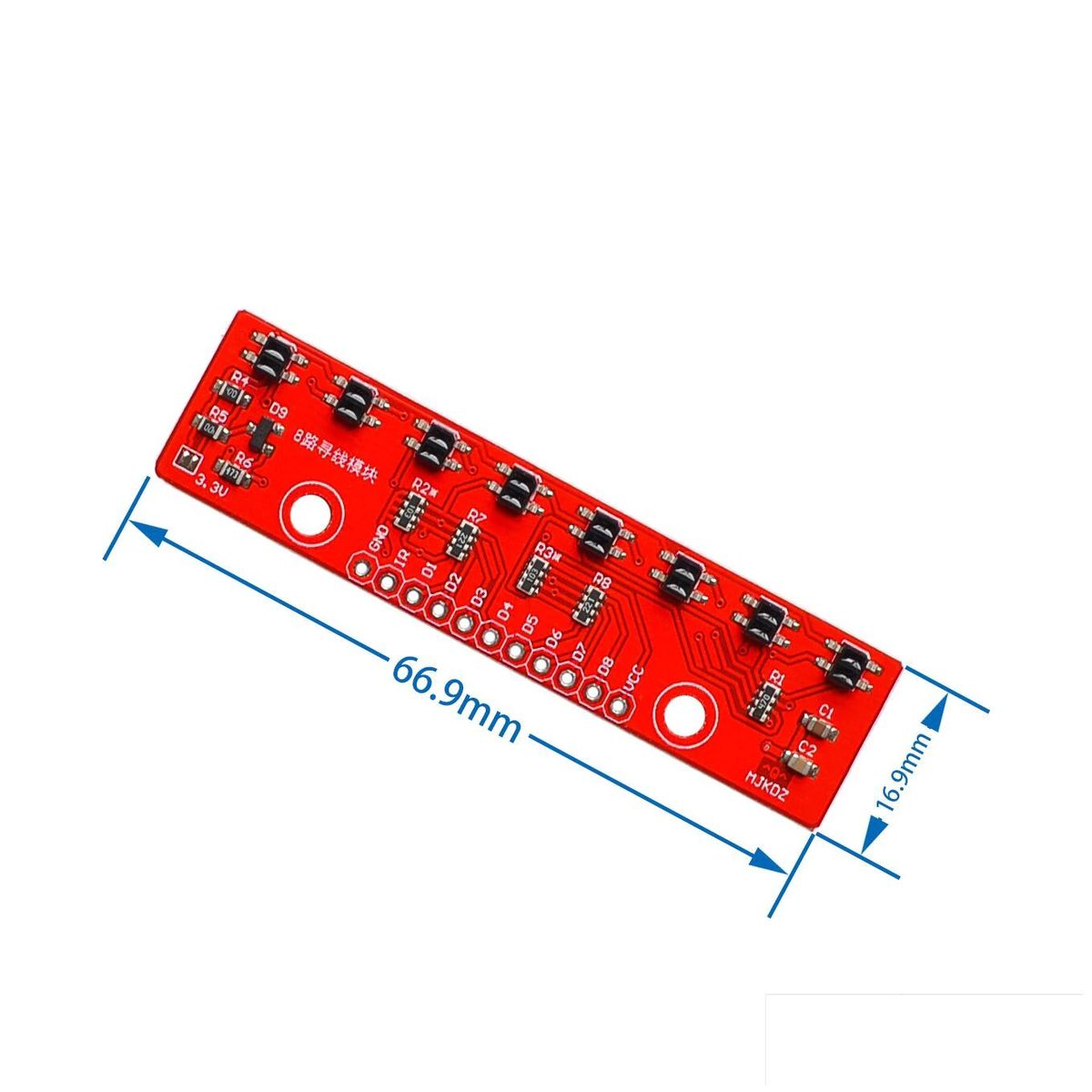 GENERICO - Sensor Seguidor Linea 8 Canales Rastreador Carro Robotico