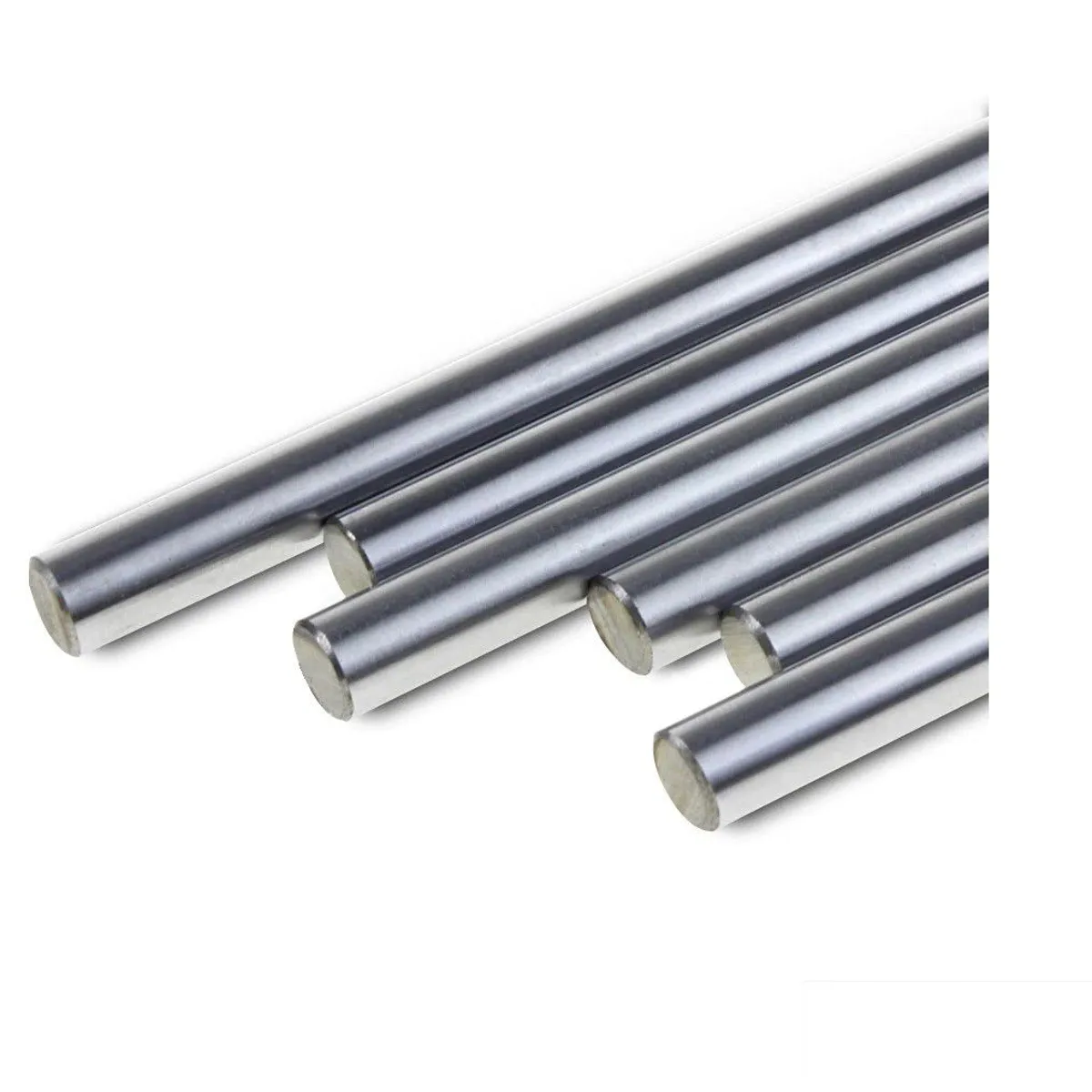 GENERICO - Varilla Lisa Acero Plata Diametro 8mm Longitud 50cm Smooth Rod