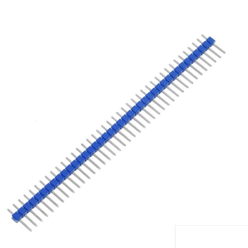 GENERICO - Regleta Header Macho 40 Pines Sencilla Recta 2.54mm Azul