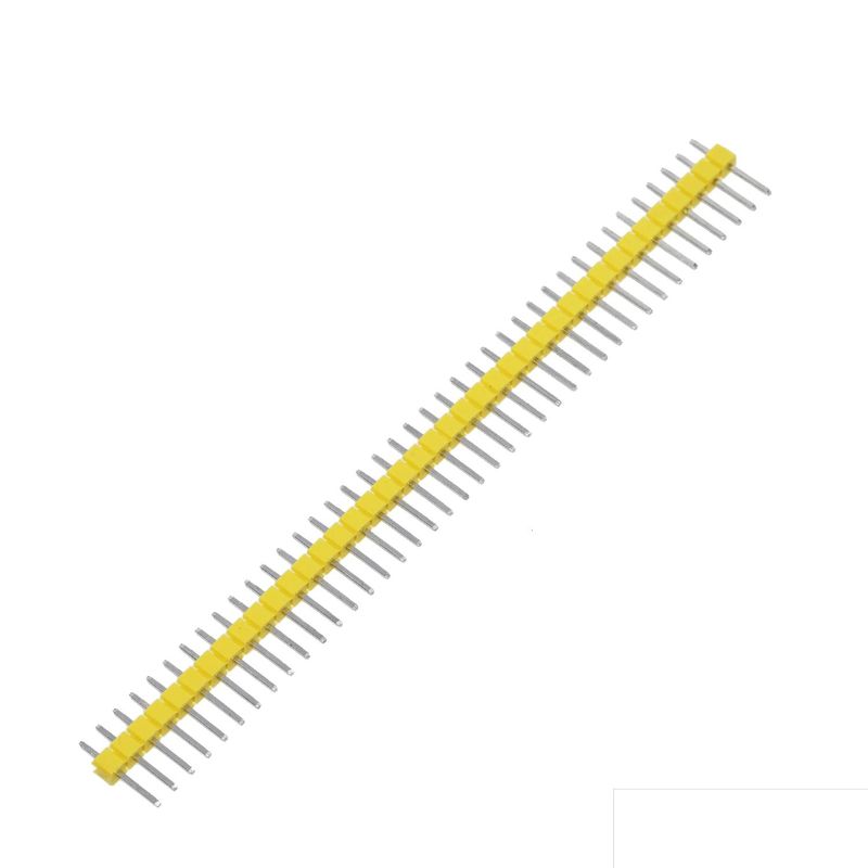 GENERICO - Regleta Header Macho 40 Pines Sencilla Recta 2.54mm Amarillo