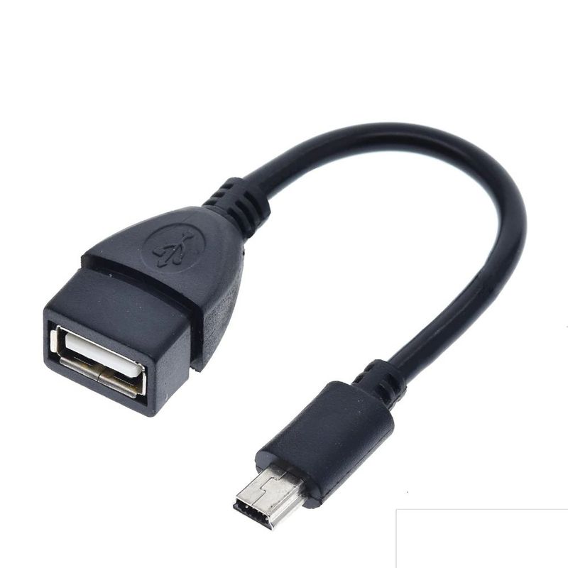 GENERICO - Cable Conversor Datos OTG Usb a Miniusb 13cm Memoria Usb
