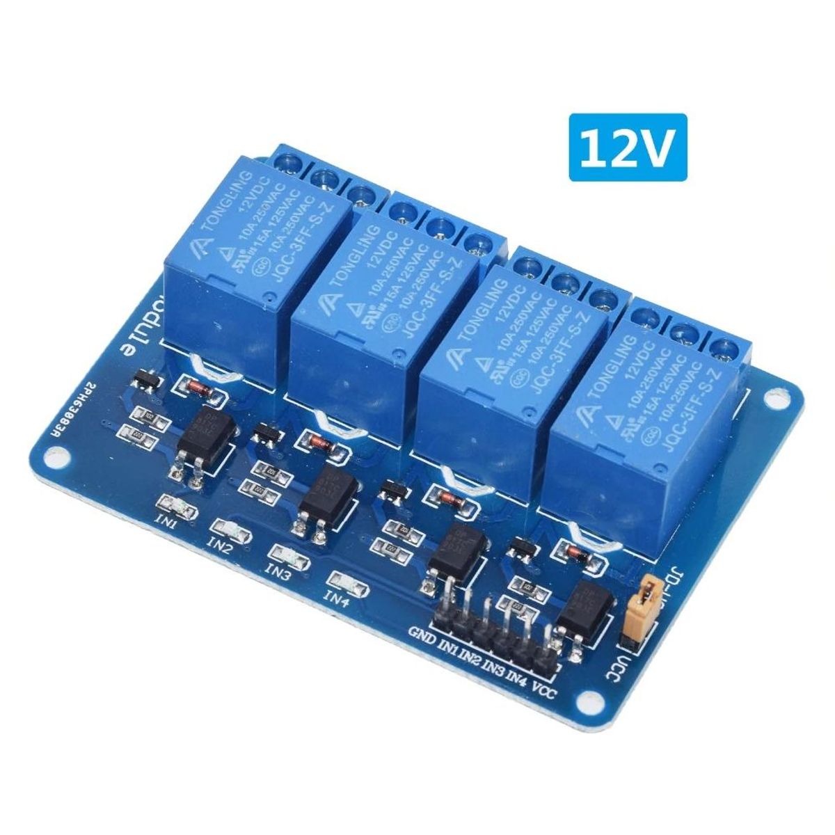GENERICO - Modulo Rele Relevo 4 Canales 12V Low Level Trigger
