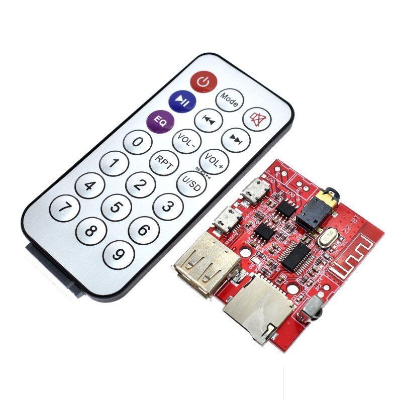 GENERICO - Amplificador Audio Estereo Bluetooth 4.1 MP3 2x3W 3.7-5V + Control