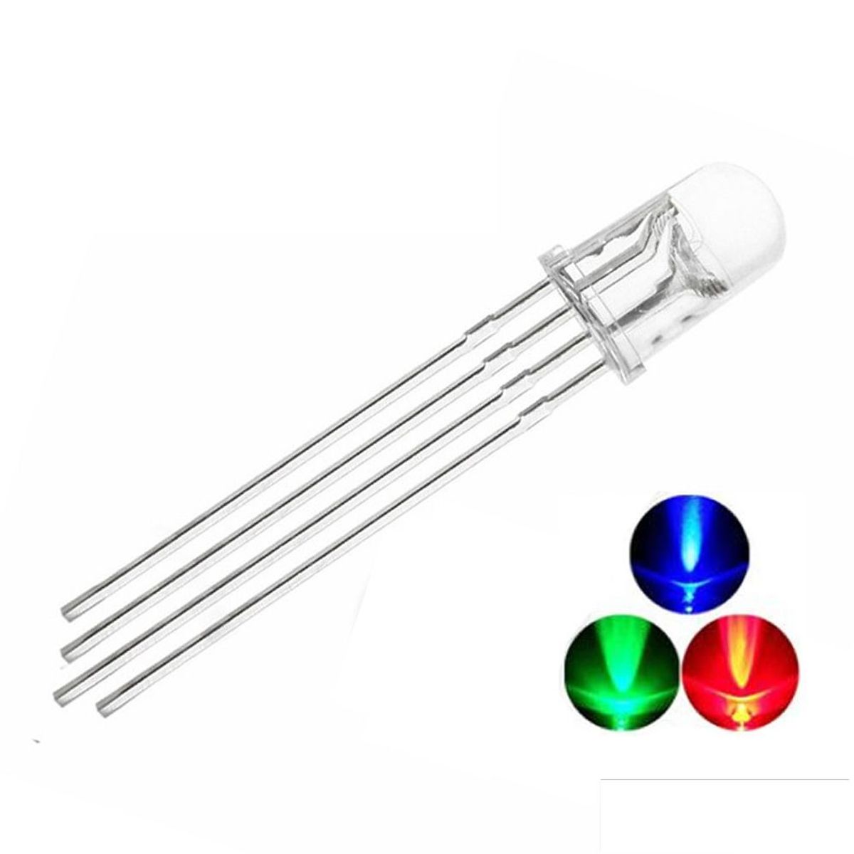 GENERICO - Led Rgb Chorro Anodo Comun 5mm x 10 Unidades
