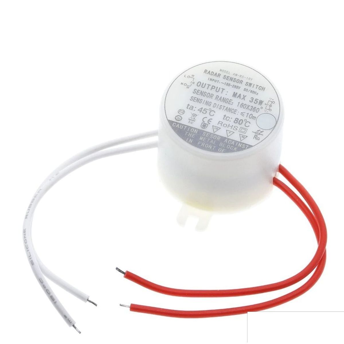 GENERICO - Sensor Movimiento Doppler Radar AM-RS-10Y Interruptor Lampara 35W 8mt