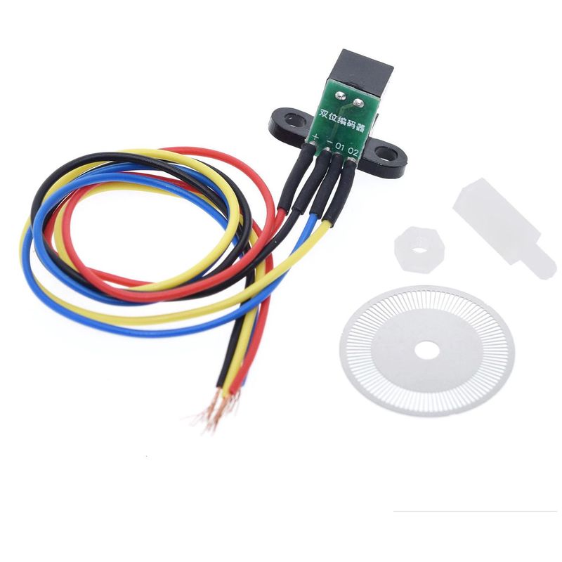 GENERICO - Kit Sensor Encoder Optico Metalico 100 Lineas Diametro 22mm