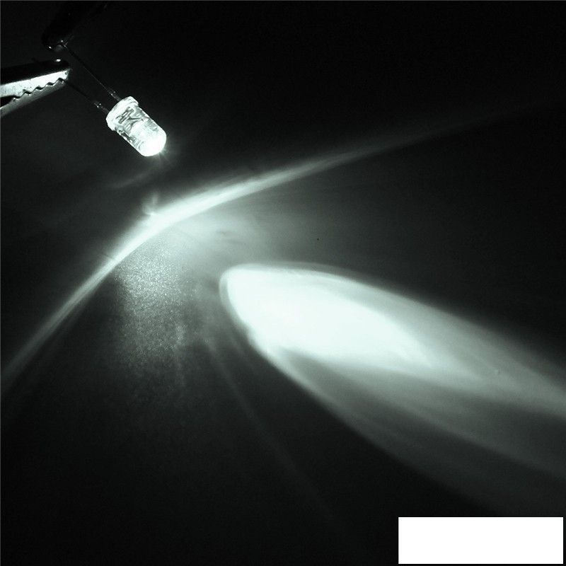 GENERICO - Led Chorro Blanco 5mm Diodo Emisor Luz x 20 Unidades