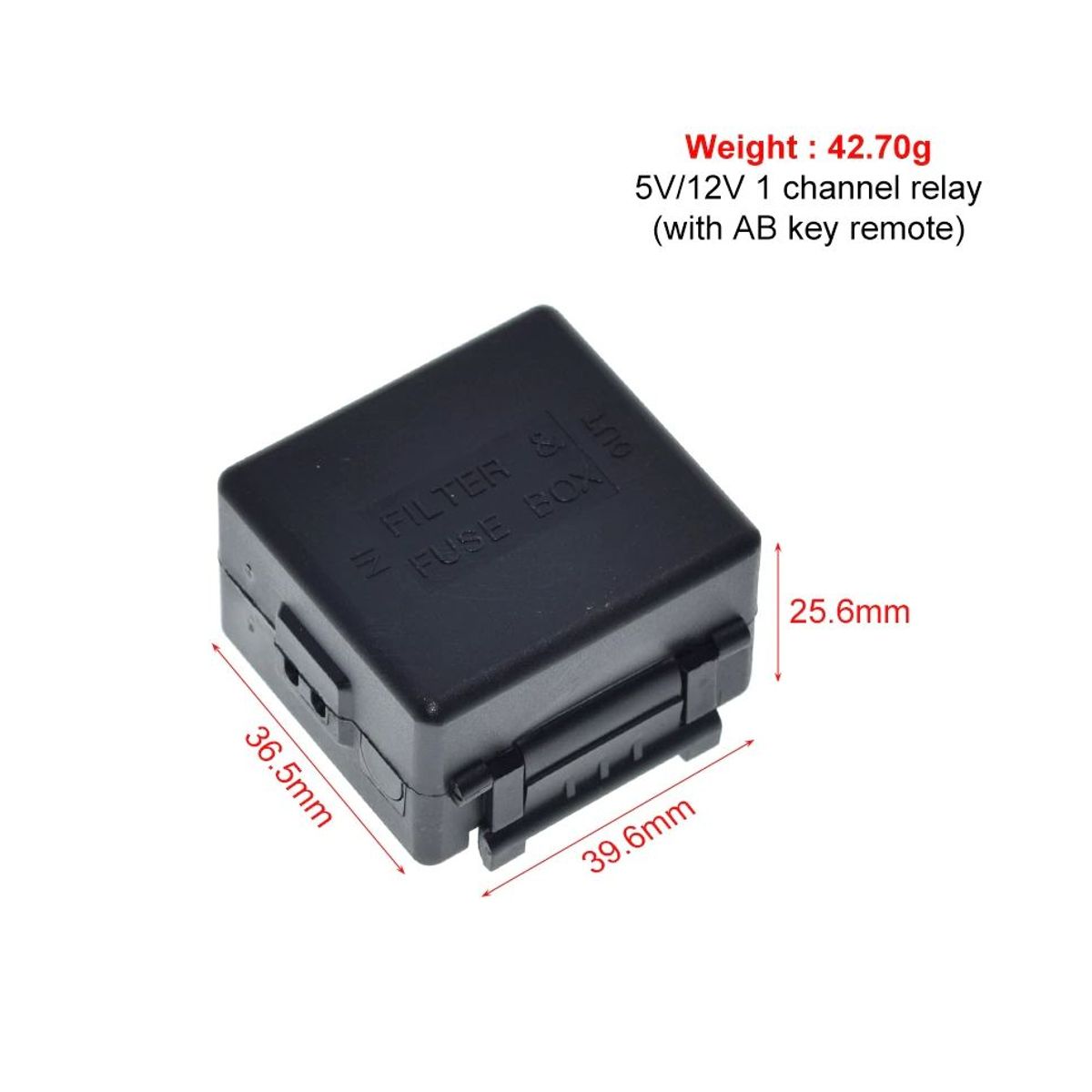 GENERICO - Control Remoto Codificado 433Mhz 12V 30mt con Relevo 1 Canal