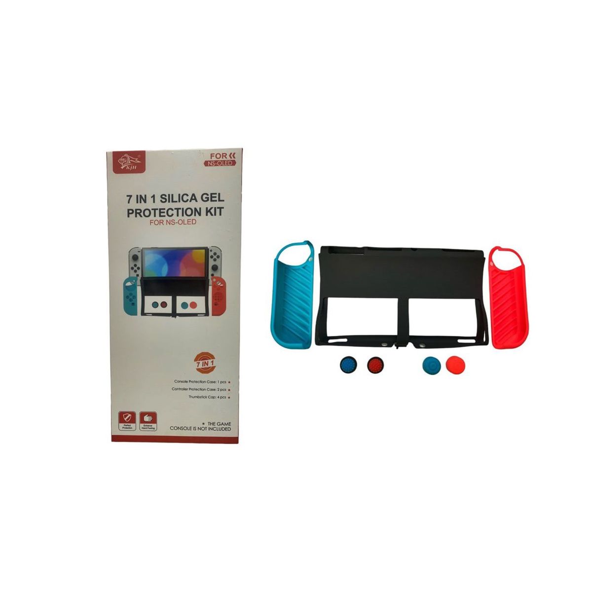 GENERICO - Protector Funda Estuche En Silicona 7 En 1 Para Switch Oled