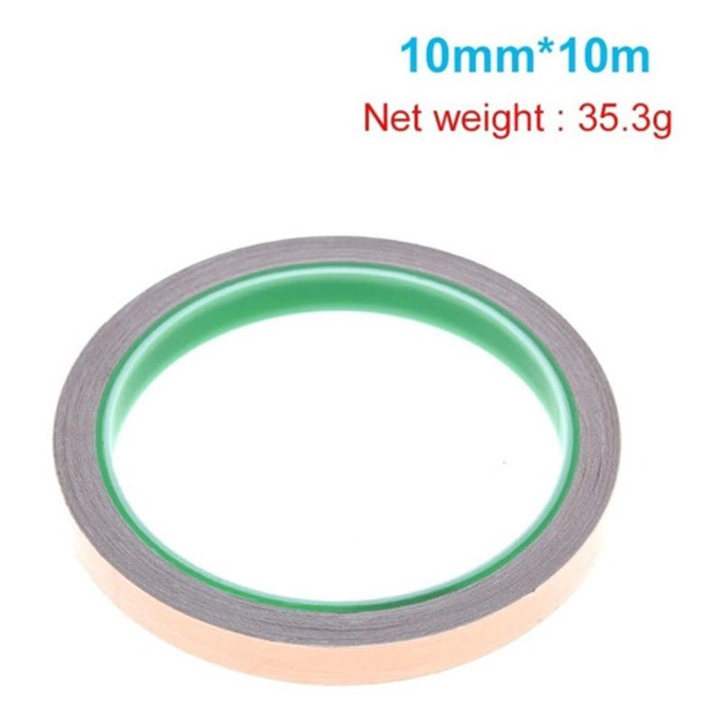 GENERICO - Cinta Cobre Adhesiva 10mm x 10mt Conductiva 120C