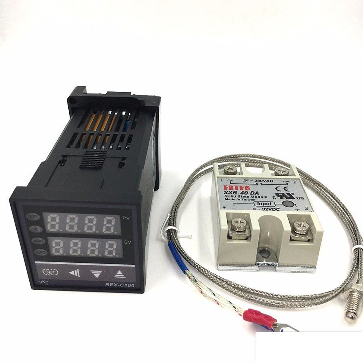 GENERICO - Termostato Digital Rex-c100 220V AC Temperatura Pid Rele 40A