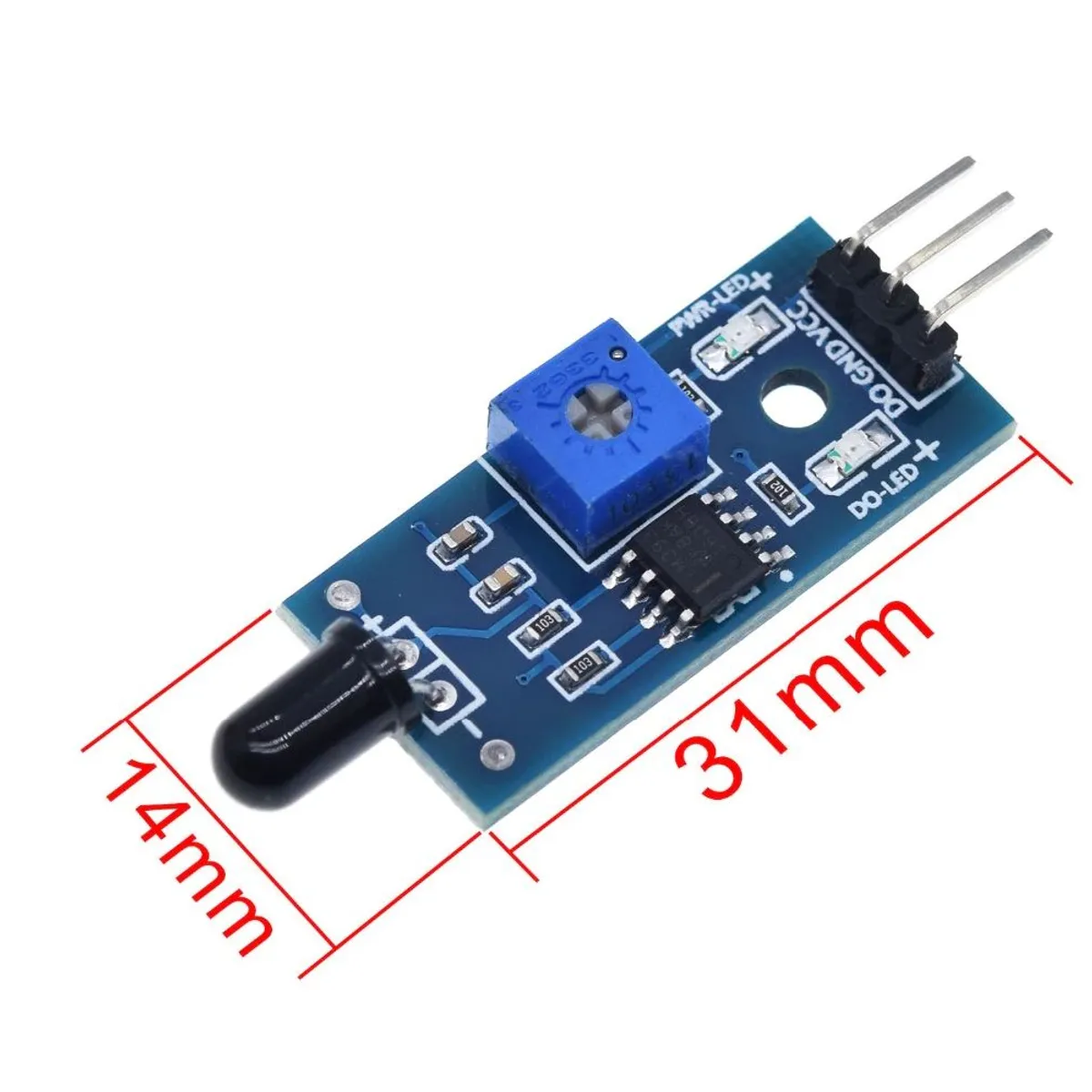 GENERICO - Sensor Infrarrojo Llama Flama KY026 5cm 760-1100nm