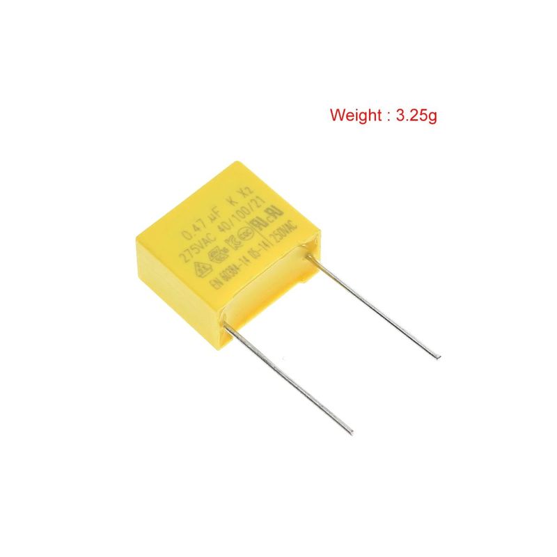 GENERICO - Condensador Capacitor 470nF 275V AC Pelicula Polipropileno 15mm