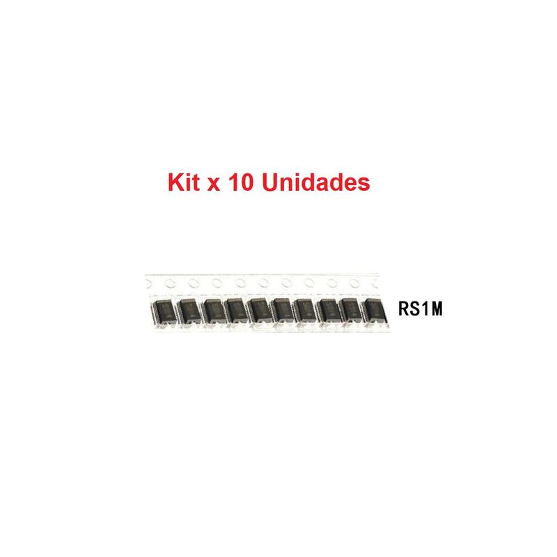 GENERICO - Diodo Alta Recuperacion Schottky FR107 RS1M 1000V 1A SMD x 10 Unidades